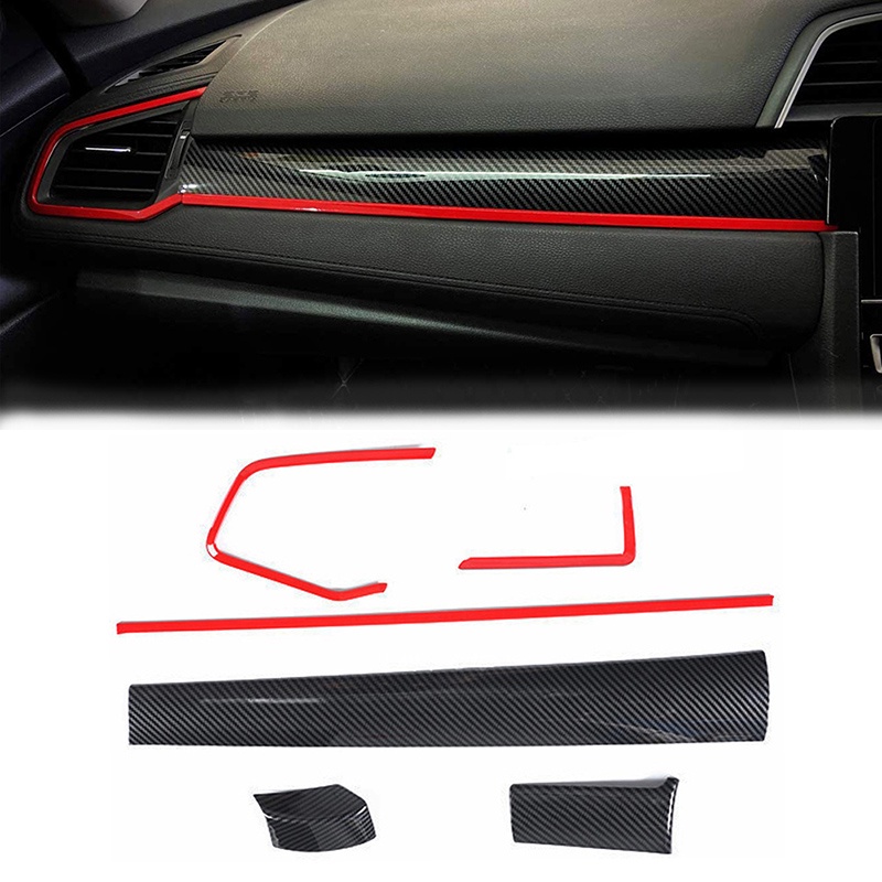 [Melhor] Acessórios Automotivos 3 Unidades Para Honda Civic 10a Geração 2016-2021 Console Central Painel Quadro Tira Gua