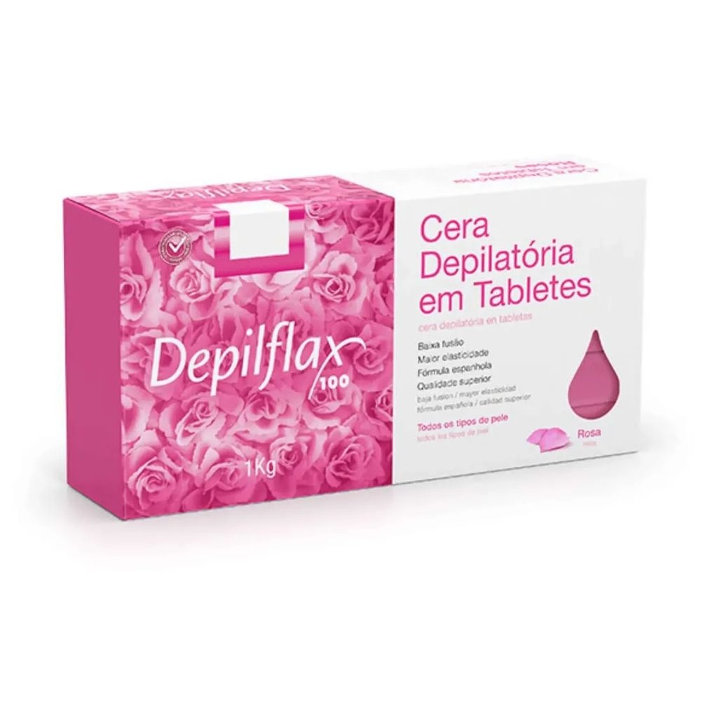 Kit Com 10 Ceras Quente Depilatória Depilflax Rosa 1kg