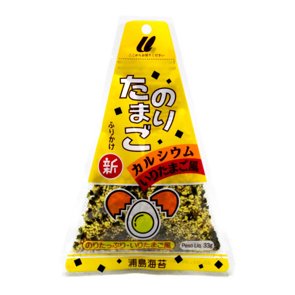 Tempero para Arroz Furikake Triangulo Alga Marinha Nori e Ovo Tamago 33g Urashima