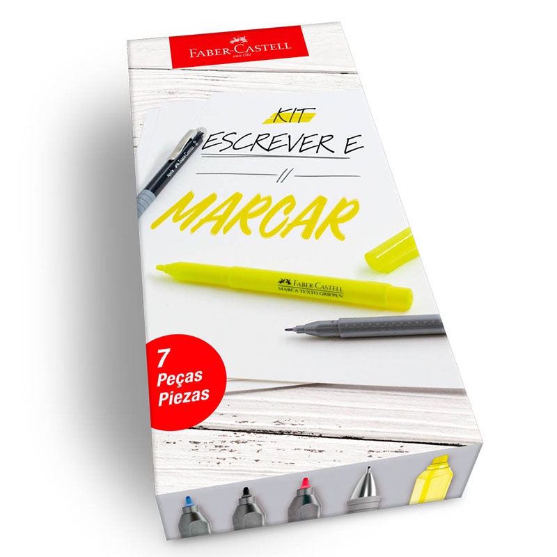 Kit Escrever e Marcar com 7 itens KIT/ESCRITA Faber-Castell - Stationery