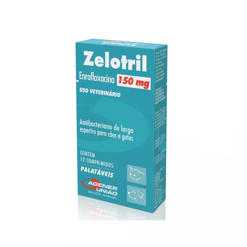 Zelotril 150mg Antibacteriano Agener Para Cães/Gatos 12Comp. em Oferta na Shopee