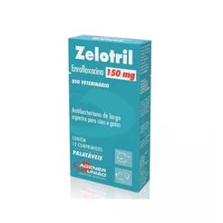 Zelotril 150mg Antibacteriano Agener Para Cães/Gatos 12Comp.