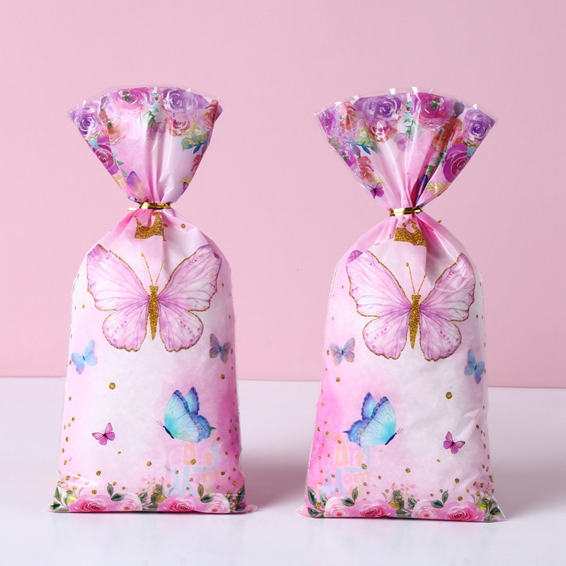 Sacos De 20pcs De Doces De Borboleta Cor-De-Rosa Biscoitos Para Festas De Aniversário De Meninas Decorações Casamento Festa Bebês em Oferta na Shopee