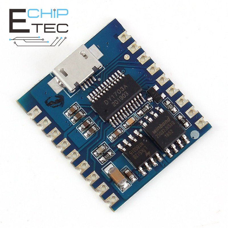 Módulo Reprodutor De MP3 De Voz 4MB Reprodução IO Gatilho Porta Serial Controle USB Download FLash DY-SV17F