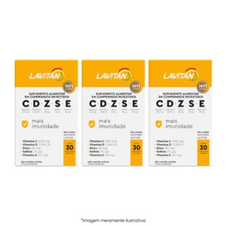 Suplemento Alimentar Lavitan CDZSE 90 Comprimidos 3 caixas