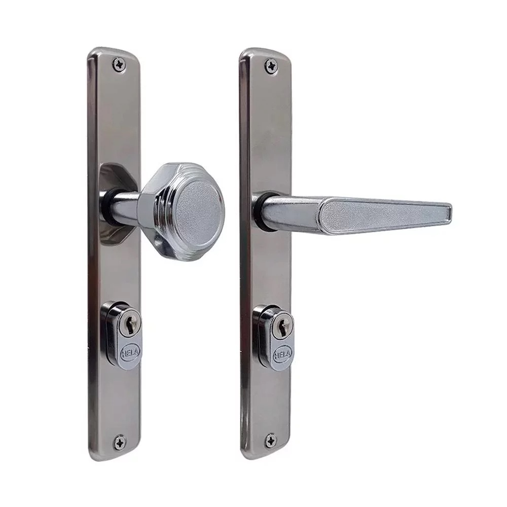 Fechadura Externa Para Porta de Alumínio Cromada Bélgica 2006/06-09 Hela em Oferta na Shopee