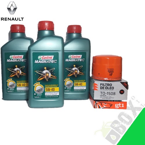 KIT TROCA  SANDERO 1.0 , 12V  2017 > 2021 5W40 CASTROL + FILTRO