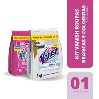 Kit Vanish Roupas Coloridas e Brancas 1kg Cada