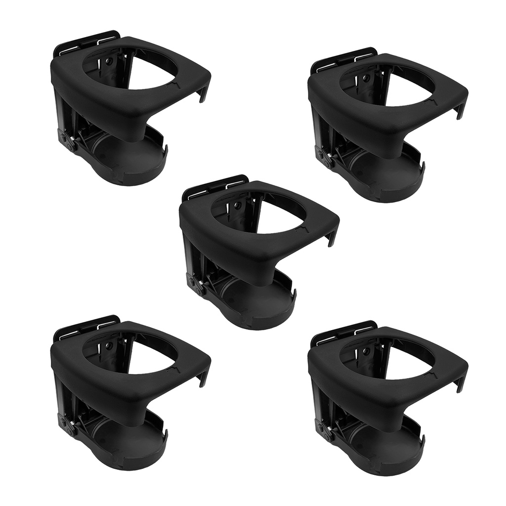Kit 5 Porta Copo Retrátil Dobrável Cor Preta Barco Lancha