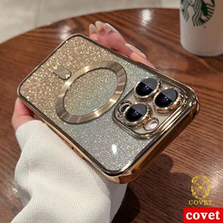 COVET Capa Magnética flash Avançada Case Capinha De Celular Para iPhone 15 14 13 12 11 Pro Max De Proteção Da Câmera 14 Promax Macia TPU Totalmente Fechada , Transparente À Prova De Choque