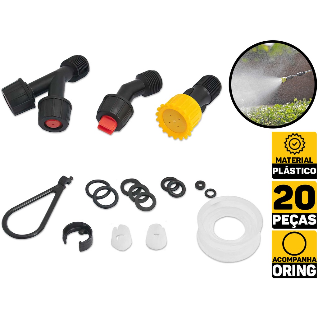Kit Jogo De Bicos E Ducha P/ Pulverizador Costal Agrícola 6247200014 em Oferta na Shopee
