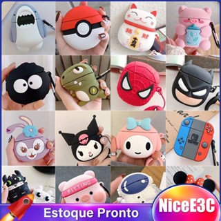 NiceE3C Fone De Ouvido Para Inpods12/i9s/i10/ I11/i12/ Inpods12 Caixa De Fone De Ouvido Sem Fio Bonito Dos Desenhos Animados 3d Capa Protetora De Silicone Macio