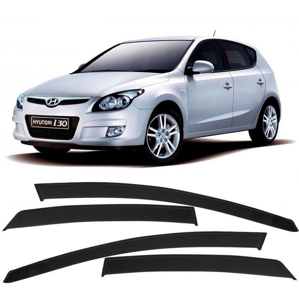 Calha De Chuva Defletor Hyundai I30 2009 A 2012 4 Portas Fume Ecoflex 16.004A