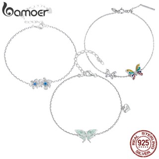 Pulseira Borboleta Elegante De Prata Bamoer 925 Para Joalheria De Moda Feminina BSB138