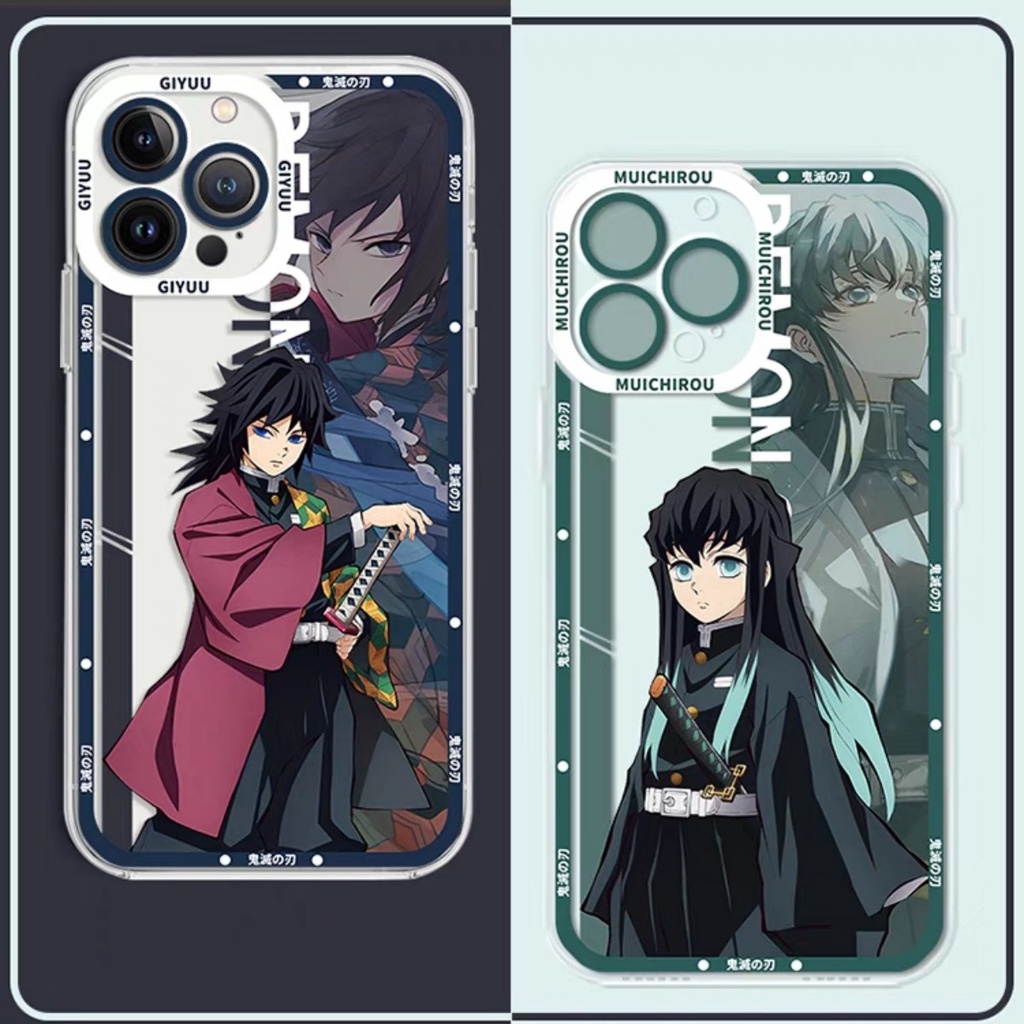 Capa Para Celular Anime Demon Slayer Anti-Queda Samsung Galaxy A02 A03 A03S A10 A10S A11 A12 A13 A20S A21S Protetora TPU À Prova De Choque