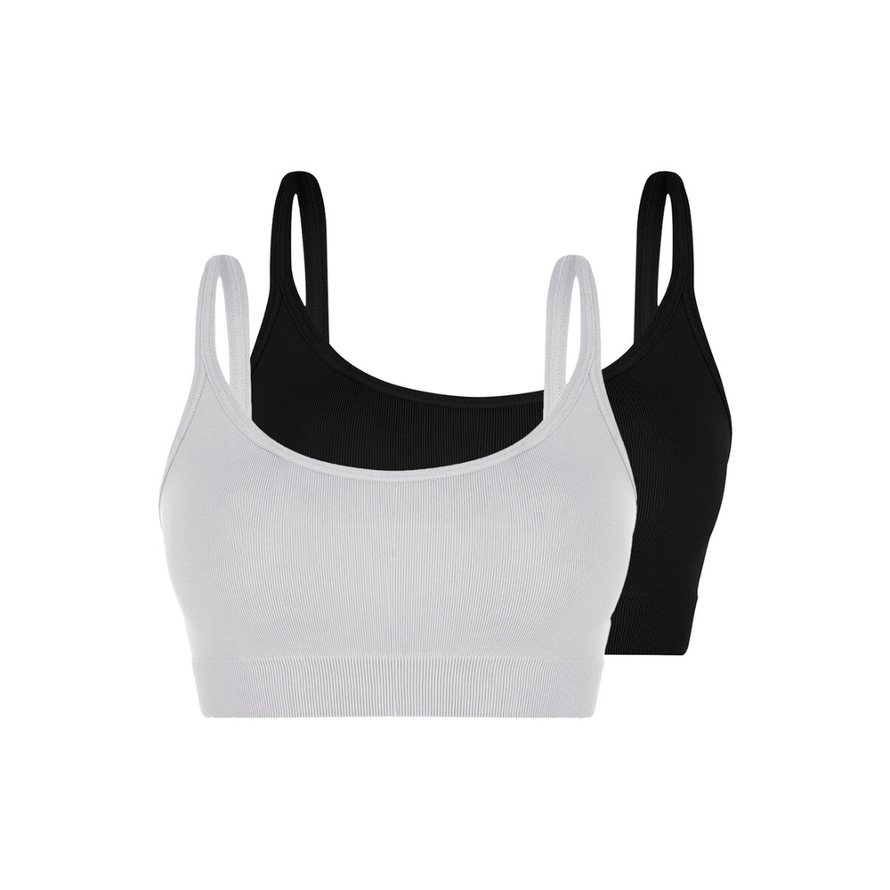 Kit com 2 Tops sem Aro e sem Bojo Loba 41018-001 Colorido em Oferta na Shopee