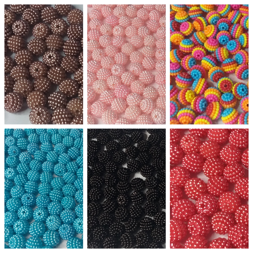 200 Perolas Craqueladas 10mm com Furo Abs Artesanato Pulseiras em Oferta na Shopee