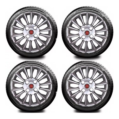 Jogo 4 Calotas Fiat Linea Aro 13
