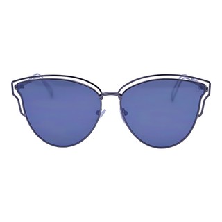 Óculos de Sol Feminino Oval Gateado Oversized Metal Mackage - Grafite