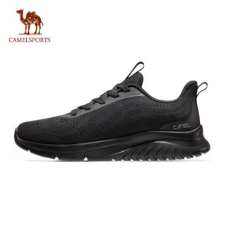 CAMEL SPORTS Malha Leve E Respirável Sapatos De Corrida Pretos Resistentes Ao Desgaste