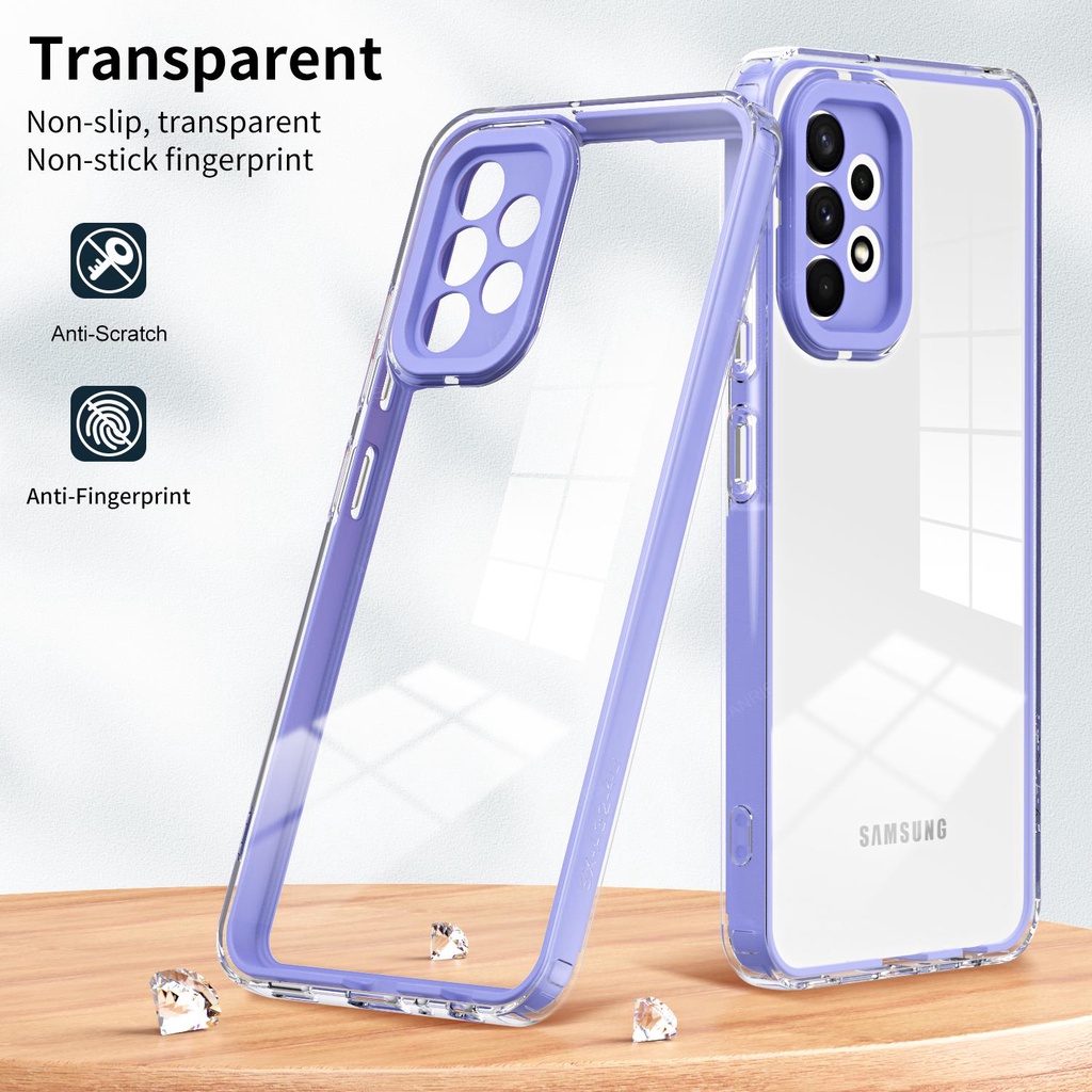 Estojo Transparente Para Samsung Galaxy A14 A24 A34 A54 A13 Lite A23 A33 A53 A73 A04s Tampa Do Airbag