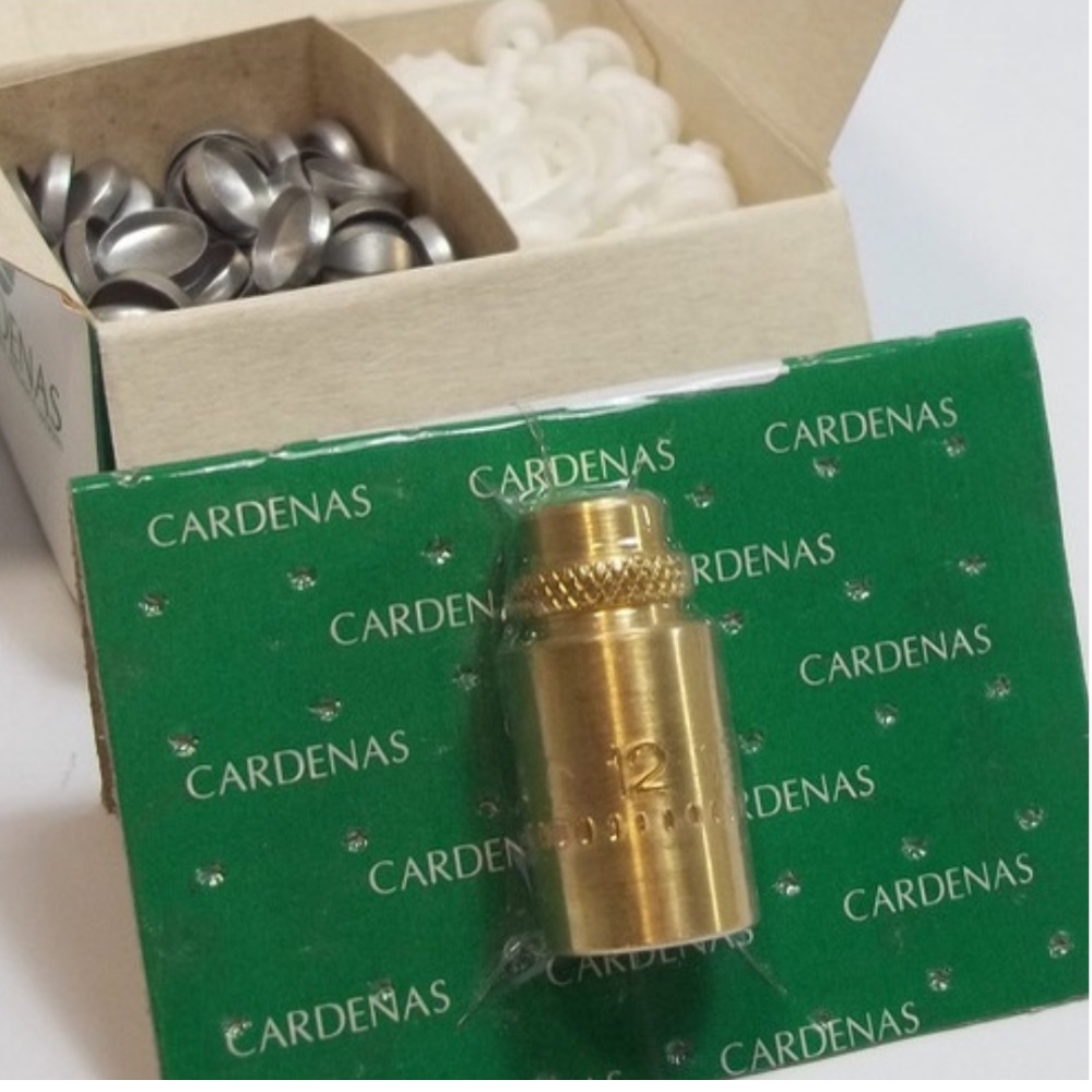 Botão Bombe Cardenas de Forrar + Matriz - 16mm C/144 unidades