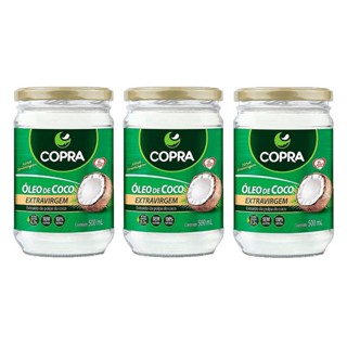Kit 3uni Óleo de Coco Extravirgem 500ml - Copra