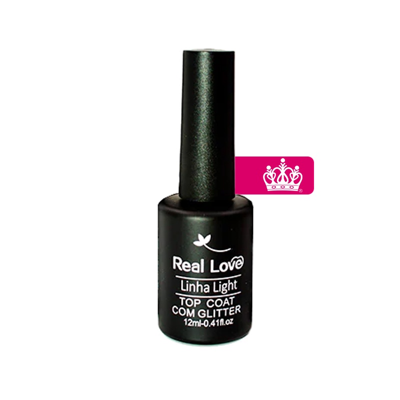 Top Coat Chamelleon Glitter Para Unhas Linha Ligth 12ml - Real Love