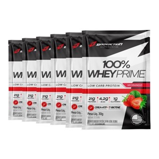 6x Sachês 100% Whey Prime Concentrado Dose Única Sabores - Bodyaction