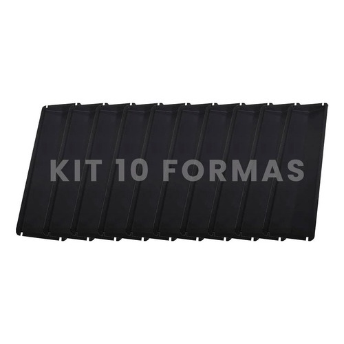 Forma Pingadeira Capa De Muro Concreto Preta 60x19x5 - 10 Un
