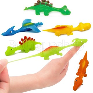Random 1PC Funny Catapult Dinossauro Fidget Toys/Anti Stress Ansiedade Alívio Gadget/Borracha Slingshot Flying Finger Atividade Escolar Divertido Presente /