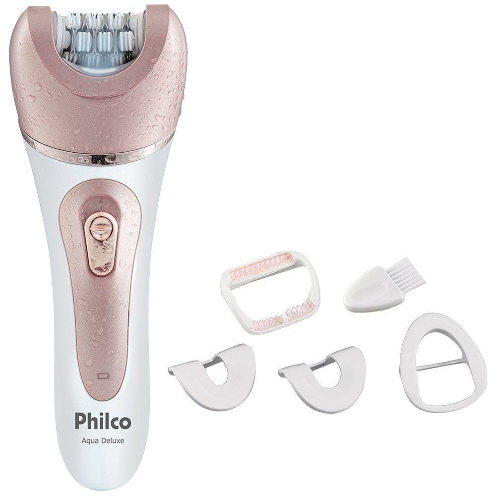 Depilador Philco Aqua Deluxe PDP01R 2 Velocidades 5 Acessórios em Oferta na Shopee