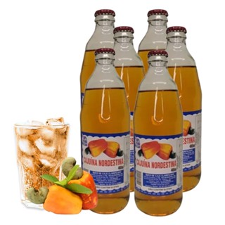 6 Cajuína Nordestina Garrafa de Vidro 100% Original 480ml