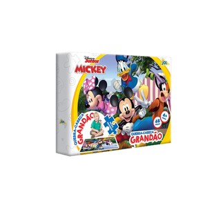 Quebra Cabeça Mickey 48 Peças 71x49 Grandão 3108 - Toyster em Oferta na Shopee
