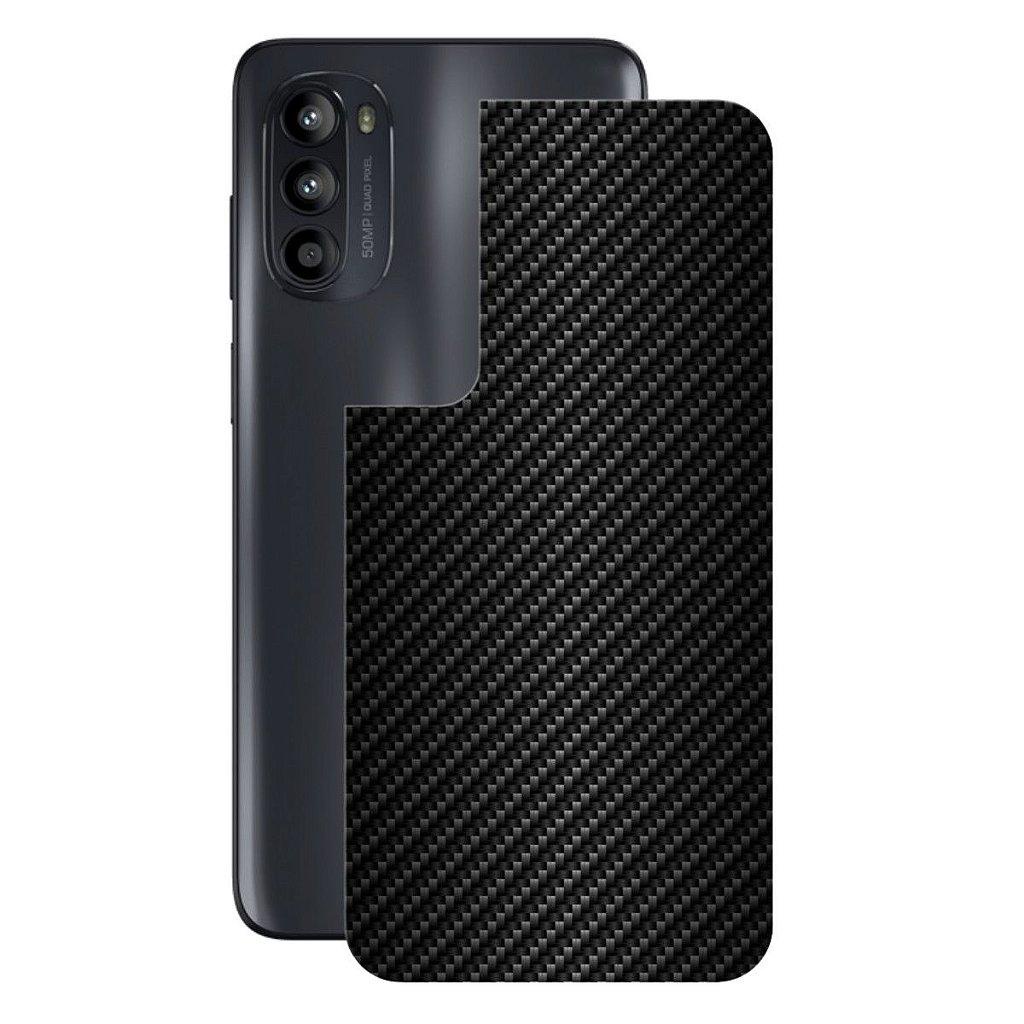 Película para Moto G52 -Traseira Fibra Carbono Preta-Gshield em Oferta na Shopee