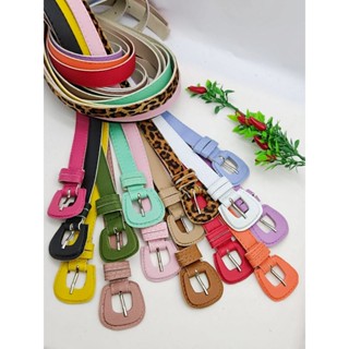 cintos feminino fino 2.0 CM colorido moda casual com dois loops