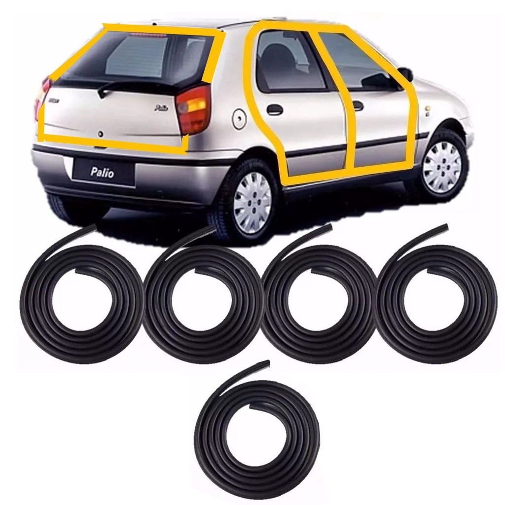 Kit Borracha Vedação Palio 96 97 98 Até 04 4 Portas + Mala