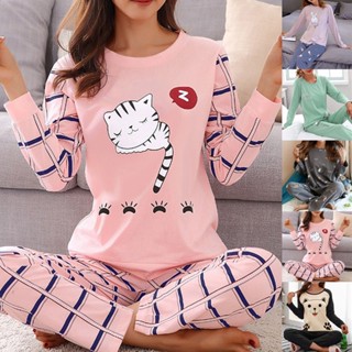 Conjunto De Pijama Feminino De Duas Peças Com Manga Comprida E Desenho Para Outono/Inverno 2023