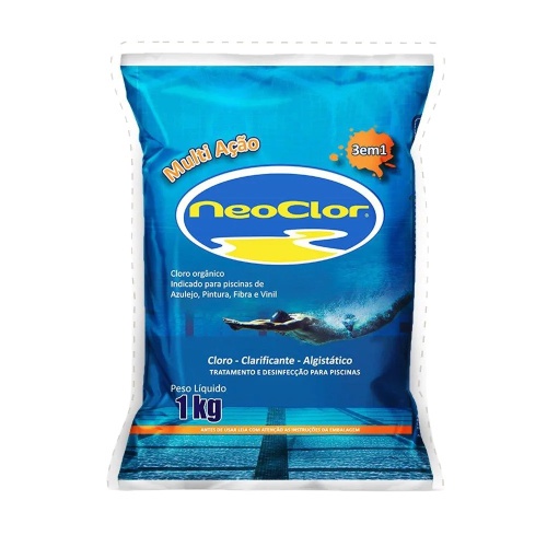 CLORO NEOCLOR MULTI AÇÃO DICLORO 3EM1 PARA PISCINA 1KG