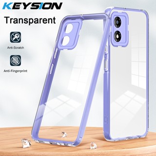 KEYSION Estojo Transparente À Prova De Choque Para Motorola MOTO E13 Silicone TPU Macio + PC Tampa Traseira Do Telefone 4G