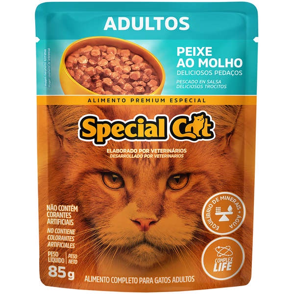 Ração Úmida Special Cat Sachê Gatos Adultos Peixe 85g