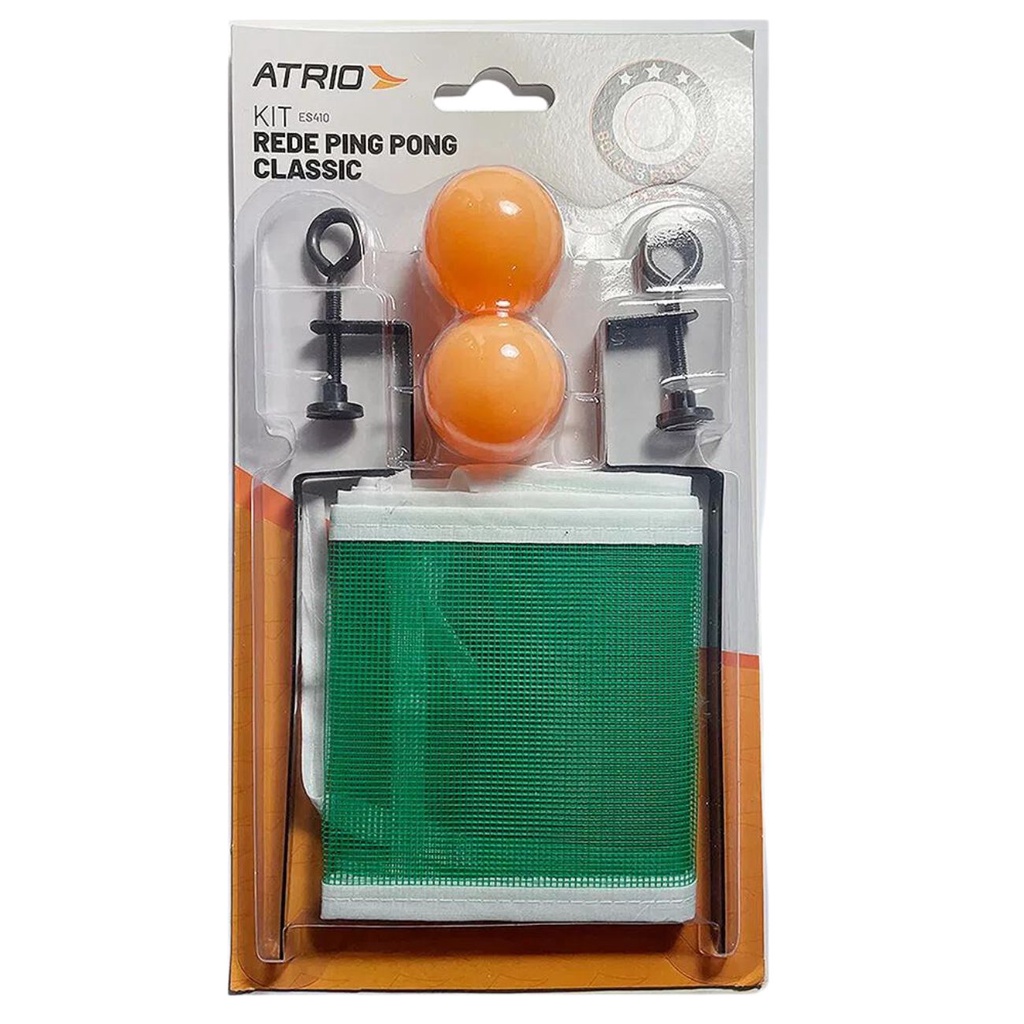 Kit Ping Pong Tenis Mesa Simples Com 2 Bolas e Rede Clássico Diversão Garantida