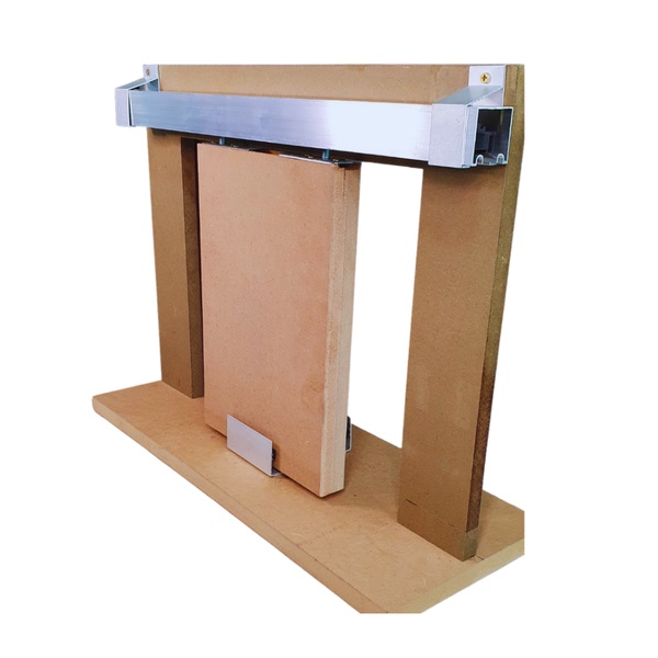Kit Porta Correr Trilho Alumínio 3,50m Natural - Dividido