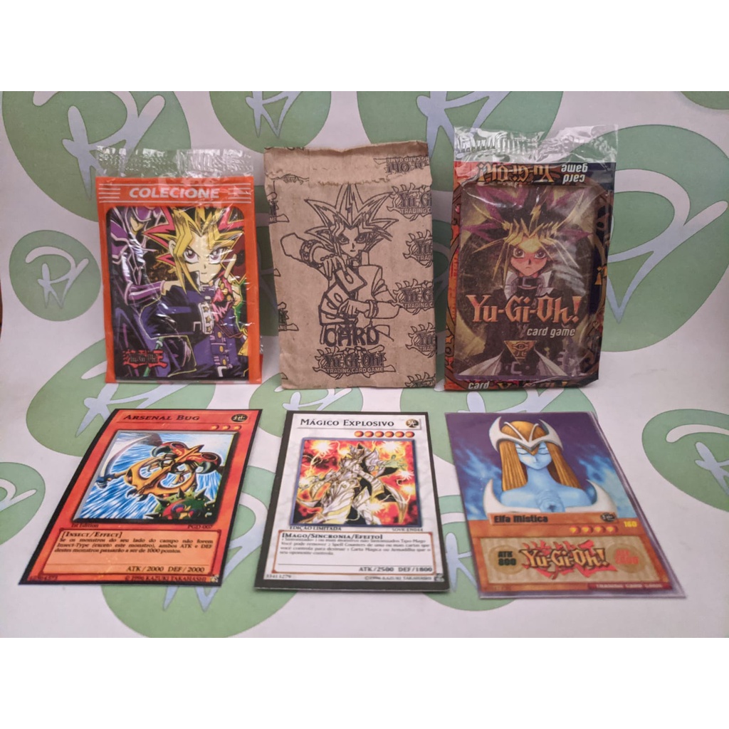 Kit Cards 2.5 - YU-GI-OH - Cards Figurinhas brincadeira de Bater Bafo - 25 Pacotes (100 cards)