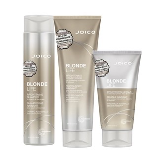 TRIO JOICO BLONDE LIFE CABELOS LOIROS OPACOS DESCOLORIDOS E COM ACÚMULO DE RESÍDUOS em Oferta na Shopee