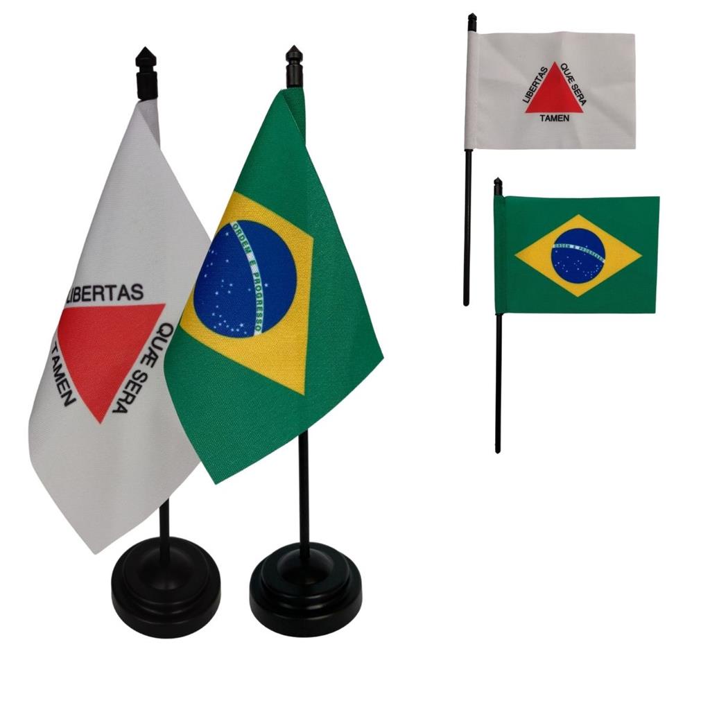 Kit Bandeirinha de Mesa Minas Gerais e Brasil em Oferta na Shopee
