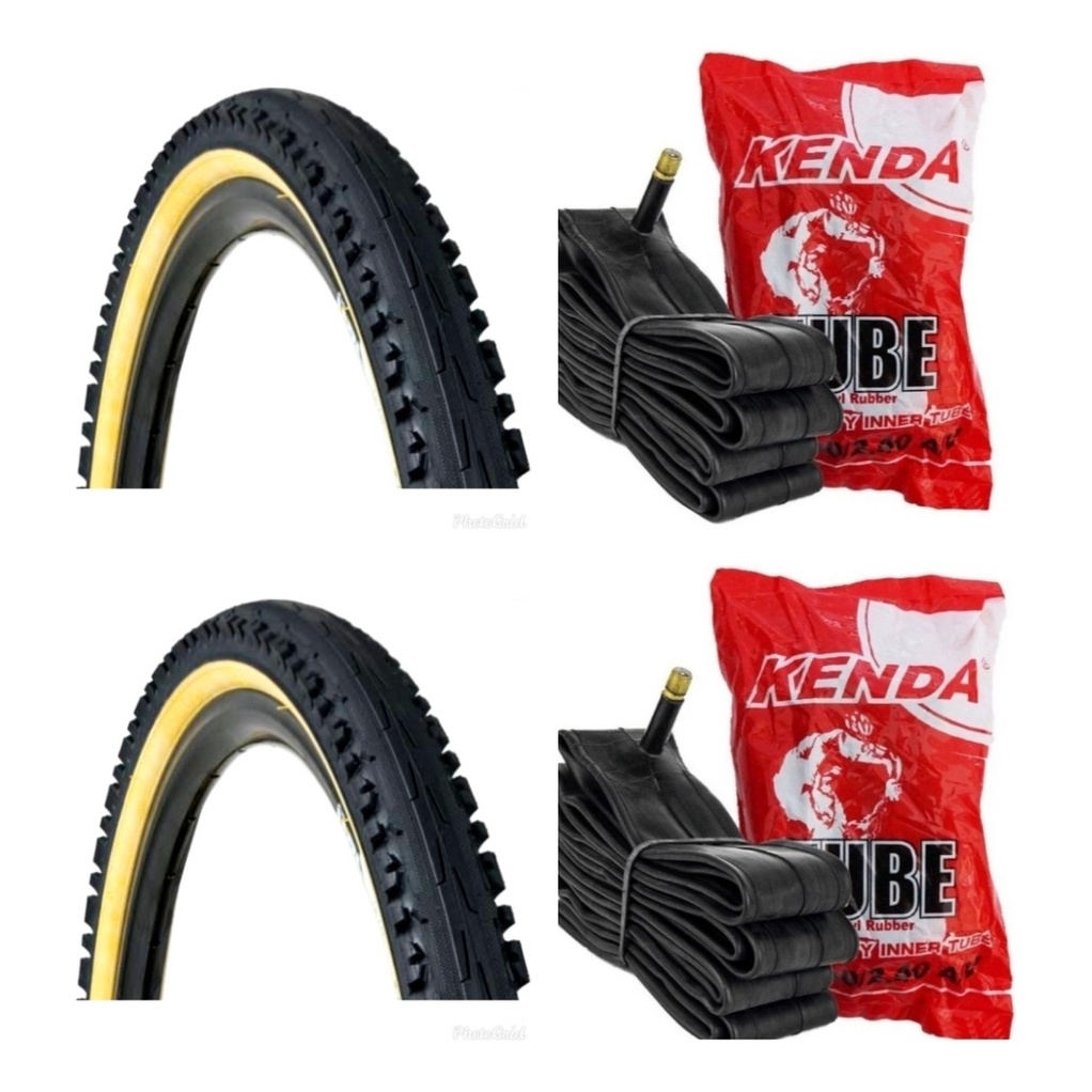 Par Pneu Slick Misto 26x1.95 K847 + Câmara Kenda 26 Balão em Oferta na Shopee