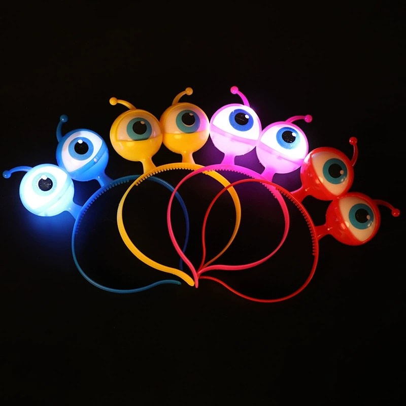 Argolas de cabeça para olhos brilhantes/brinquedos infantis led/adereços de tiara de festa em Oferta na Shopee