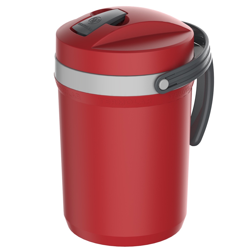 Jarra Térmica Fliptop Vermelho Bebida Gelada 2,5 Litros Tereré Suco