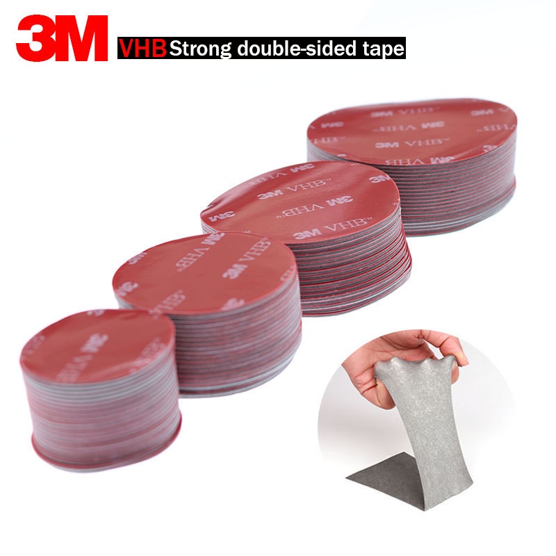 10 Pcs 3M Super Forte VHB Fita Dupla Face À Prova D'água Não-Marcação Autoadesiva Cinza Almofada Cola Para Carro Home Of